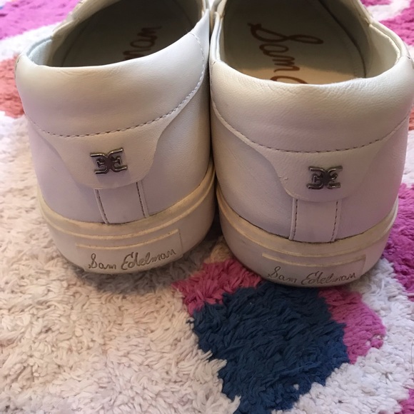 Sam Edelman Eda White Woven Leather Platform Slip Ons, size 10 - Picture 8 of 11